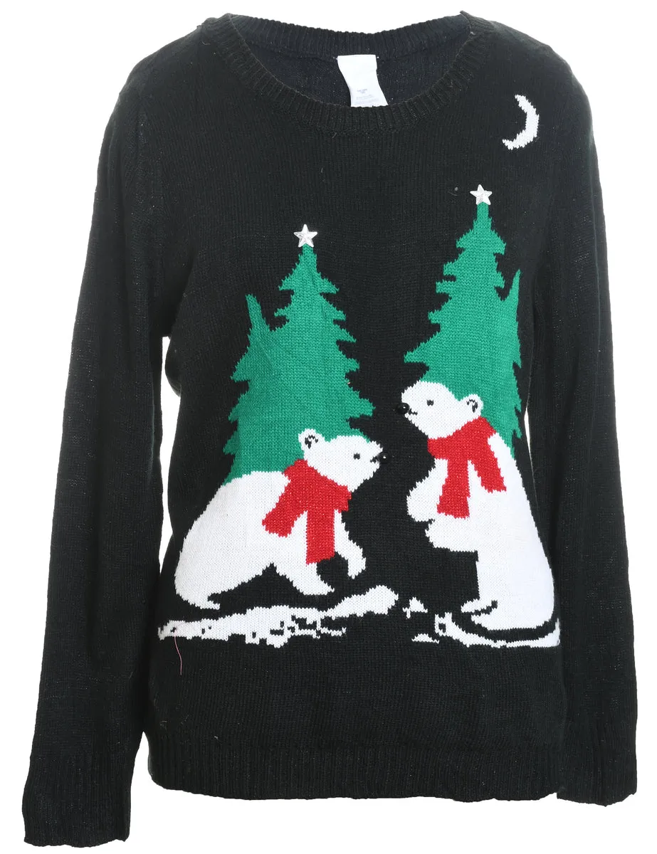 Polar Bear Design Christmas Jumper - XXL