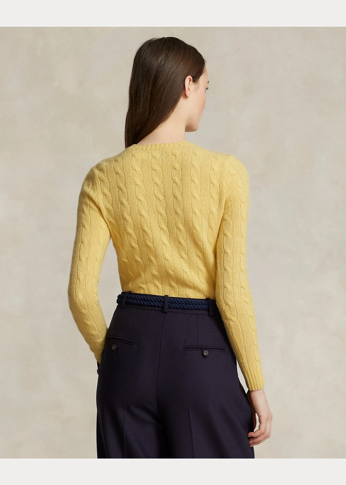 Ralph Lauren Cable-Knit Wool-Cashmere Jumper | Yellow