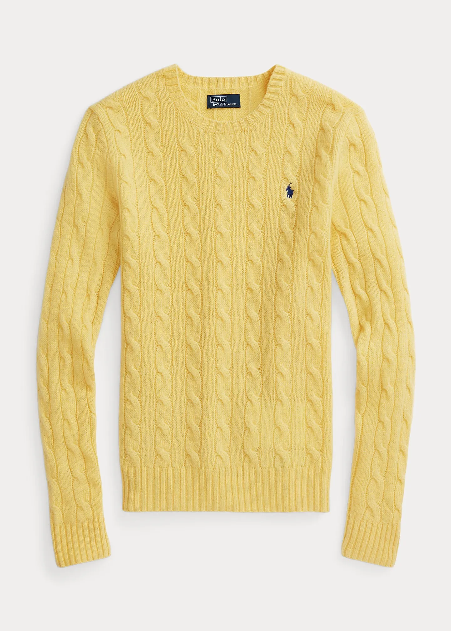 Ralph Lauren Cable-Knit Wool-Cashmere Jumper | Yellow