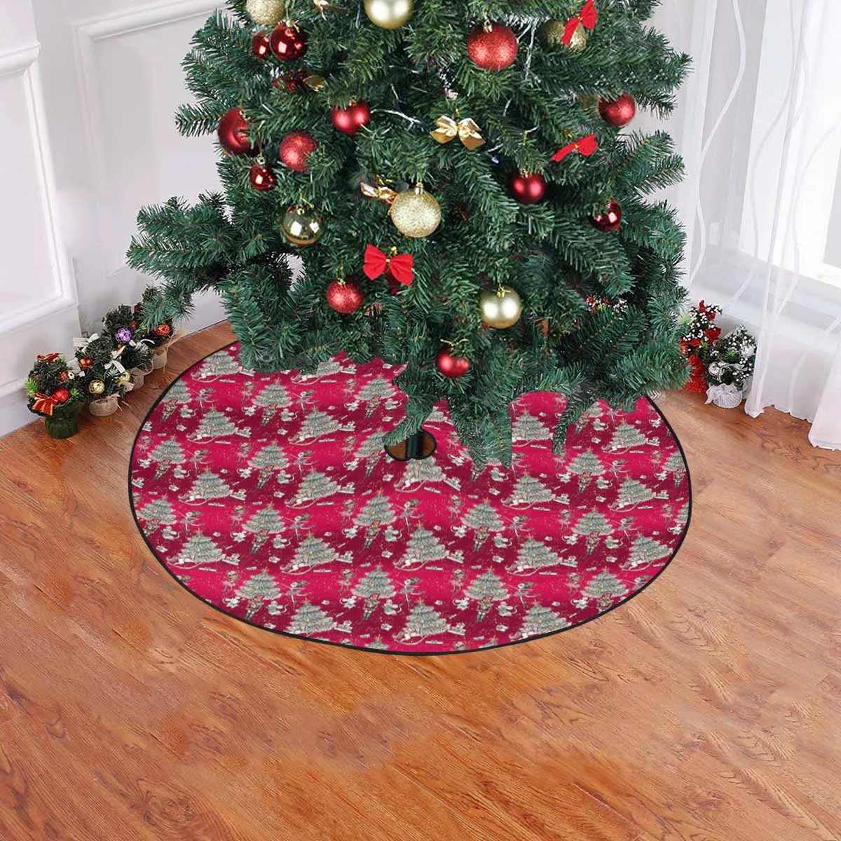 Red christmas 50  Christmas Tree Skirt