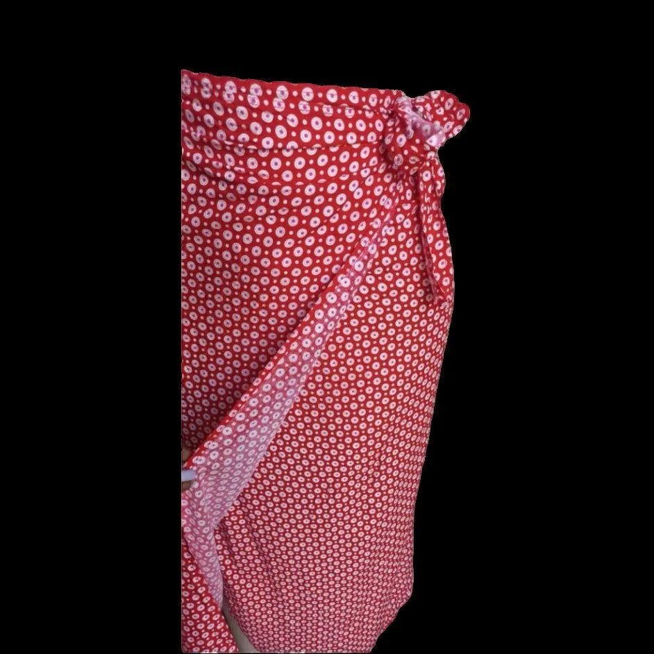 Red dotted beuatiful Rapper Skirt