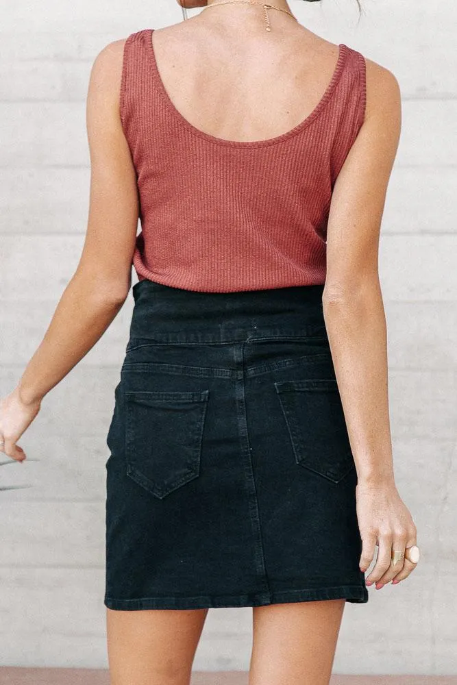 Retropolitan Denim Skirt