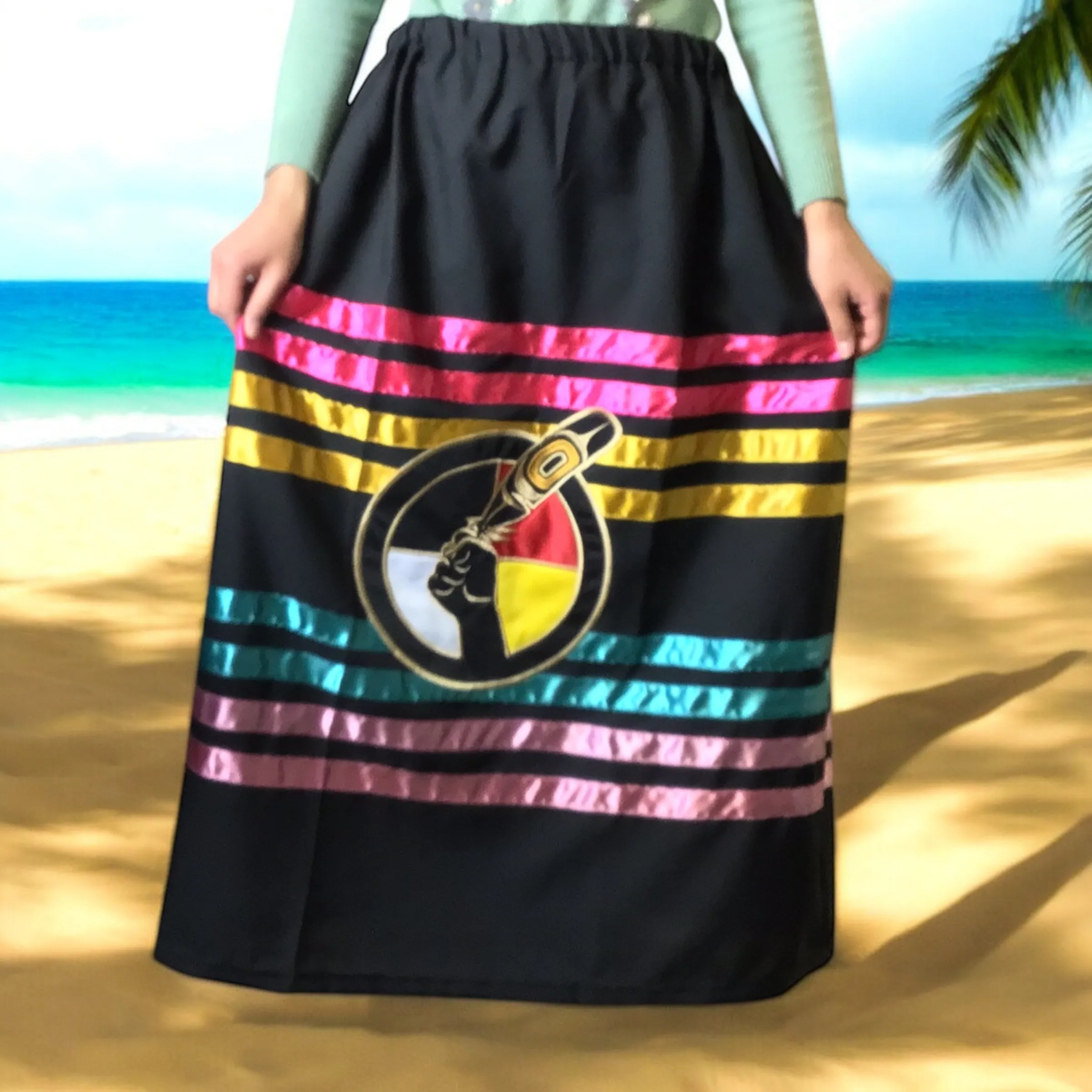 Ribbon skirt with Medicine wheel