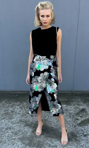 Sabina Musayev Kemi Velvet / Sequin Skirt