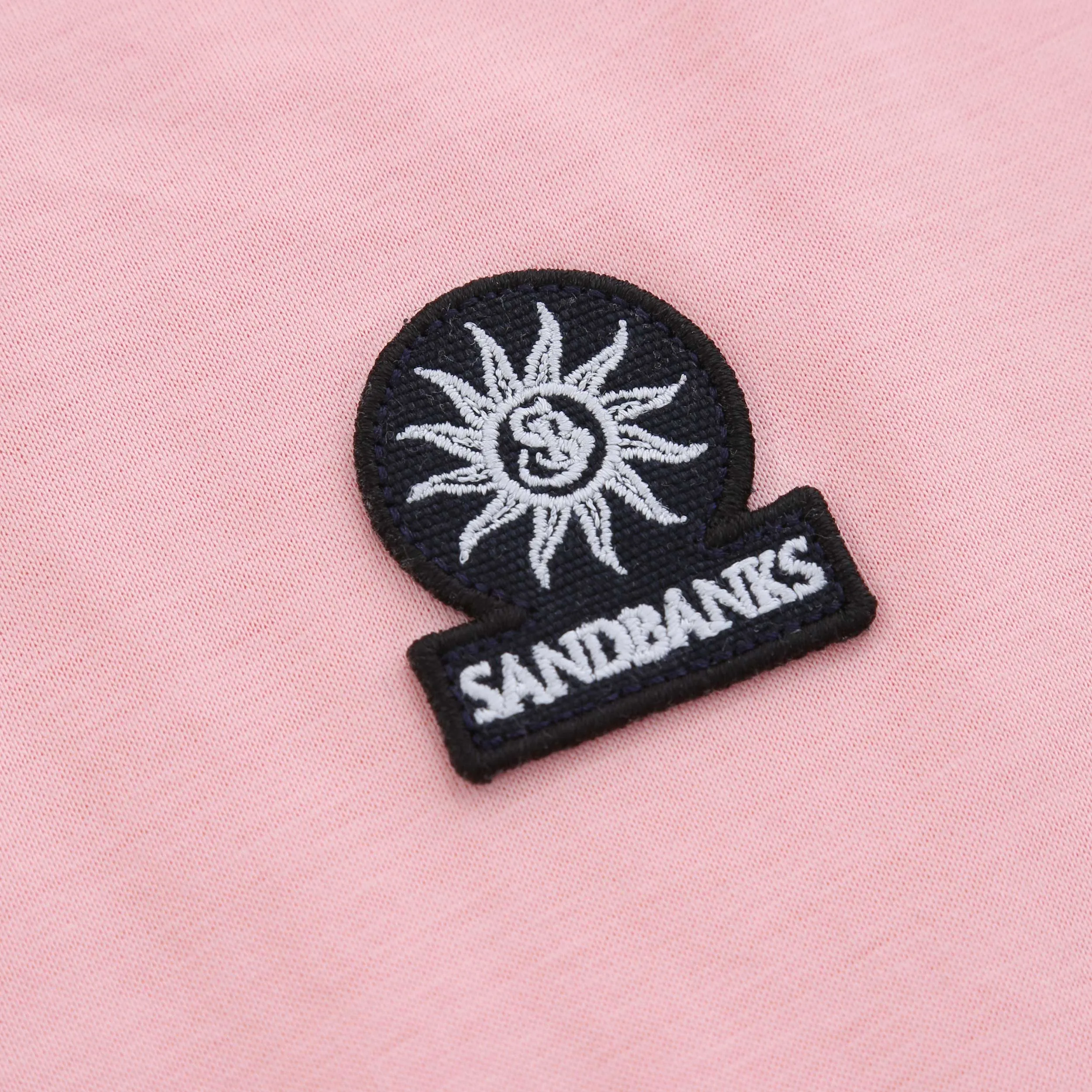 Sandbanks Badge Logo T Shirt in Crystal Rose