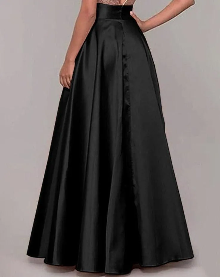 Satin Silk Long Skirts - 10 Colours