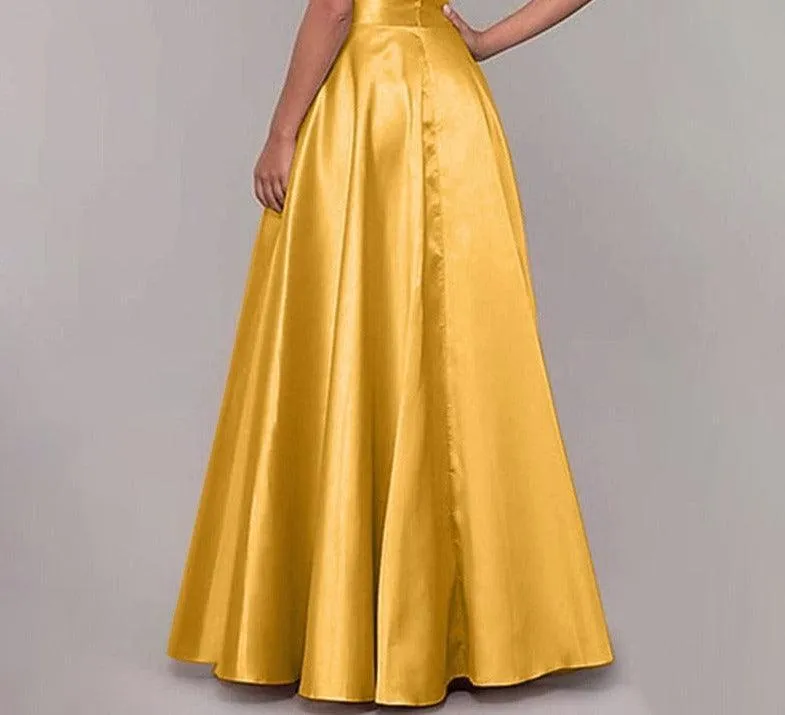 Satin Silk Long Skirts - 10 Colours