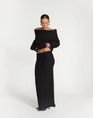 Seline Maxi Skirt (Black)