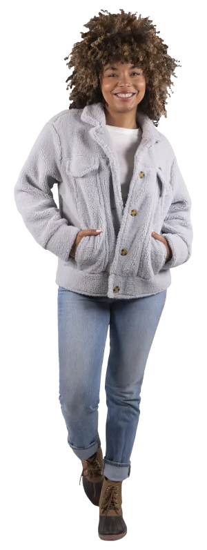 Simply Southern Soft Sherpa Jacket - Grey