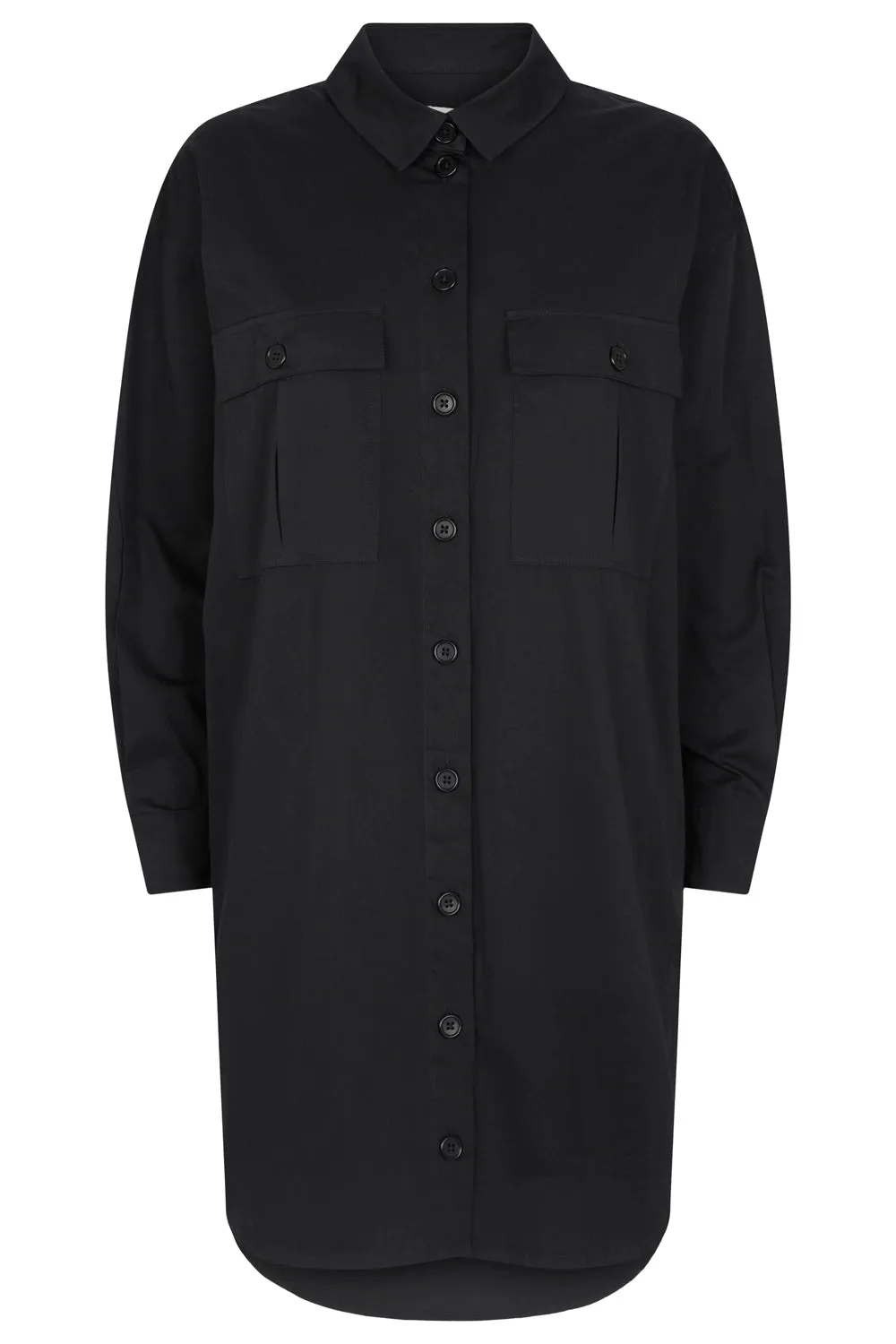 Sophia Shirt Dress in Black