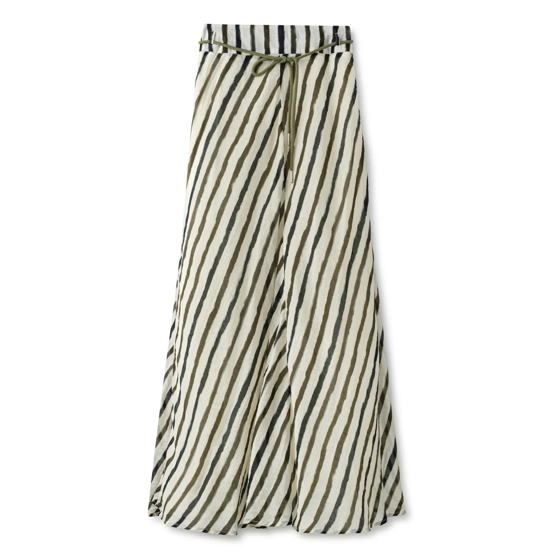 String Belt Skirt  IN: Olive Stripe