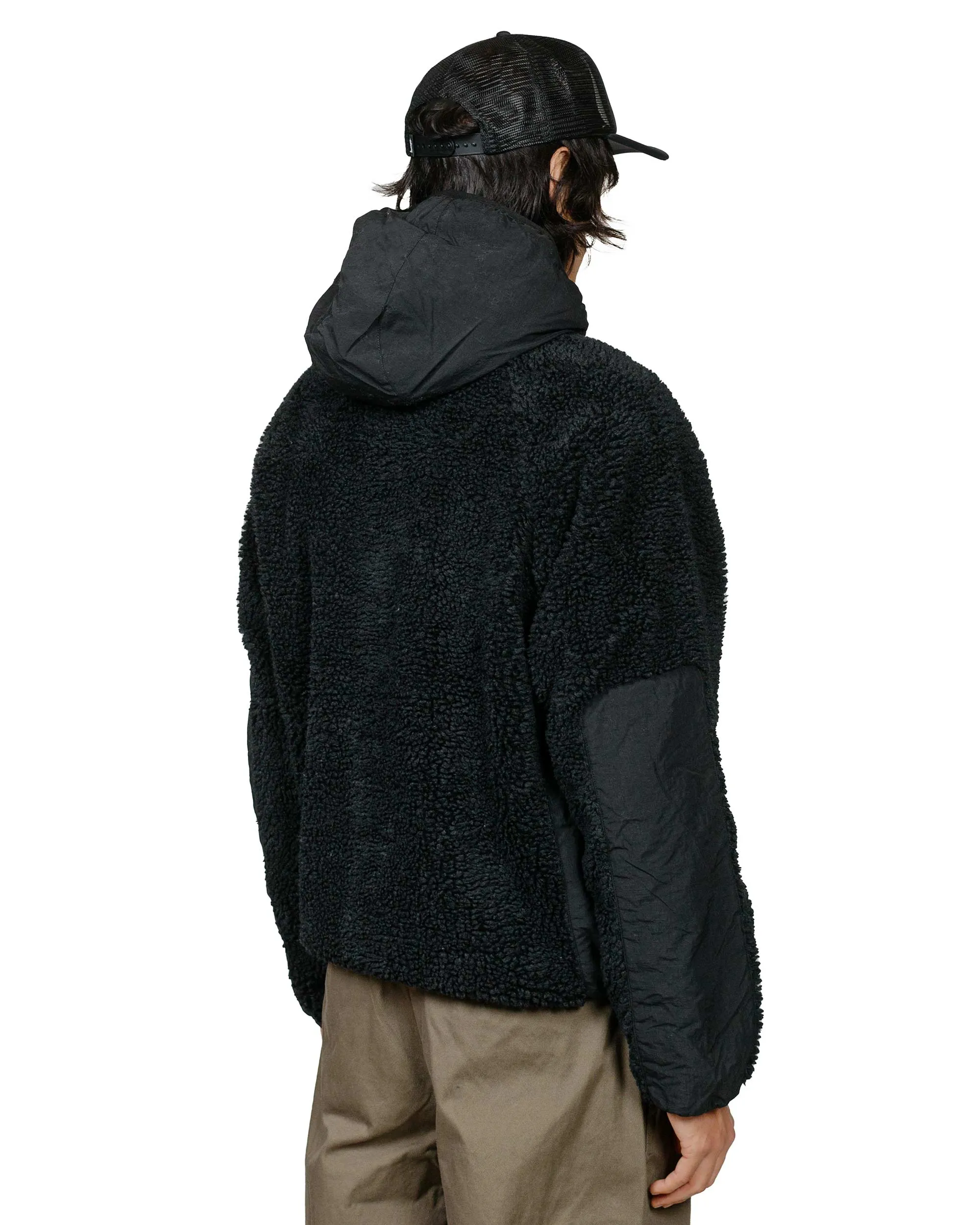 Stüssy Sherpa Paneled Hooded Jacket Black