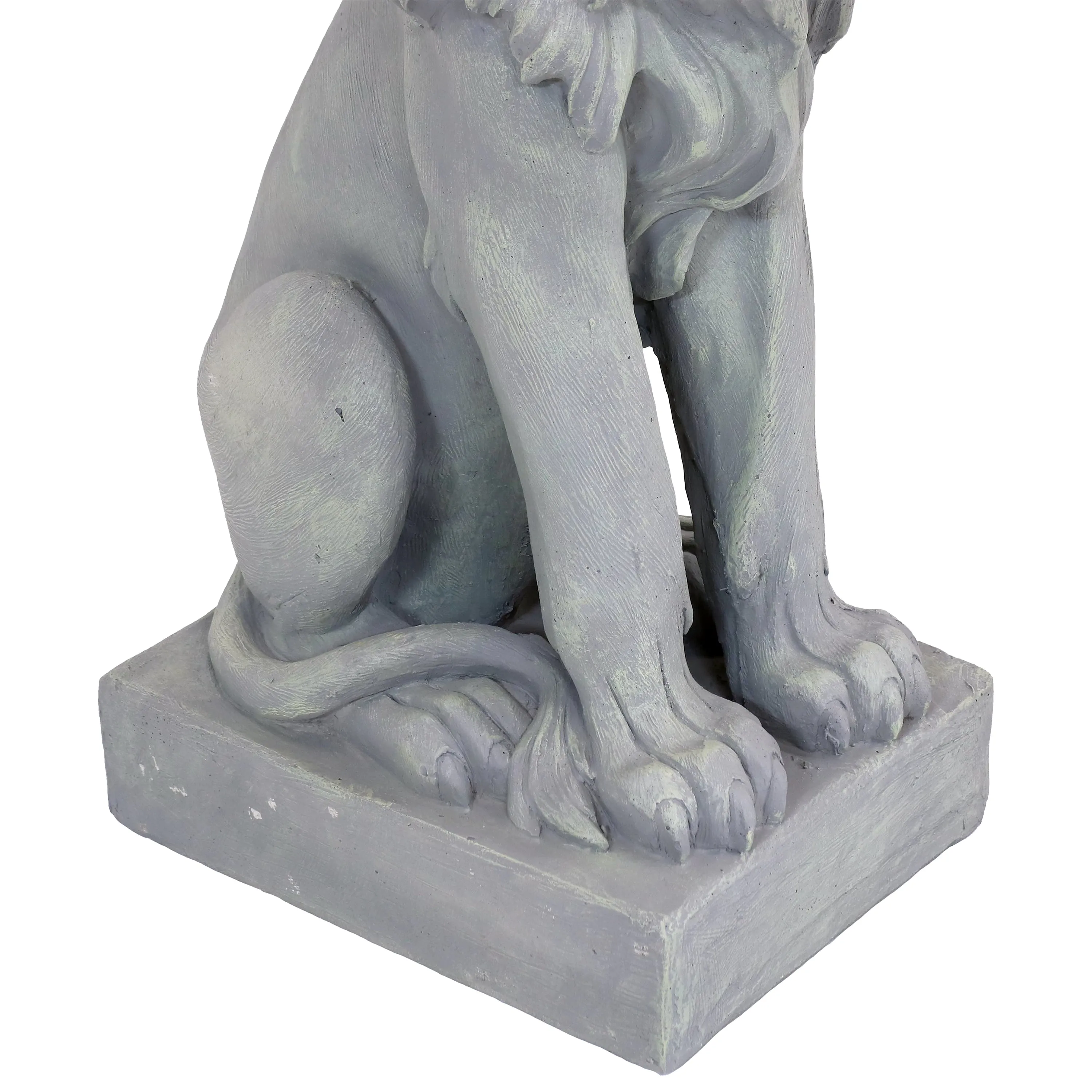 Sunnydaze Noble Beast Sitting Lion Outdoor Statue - 30"