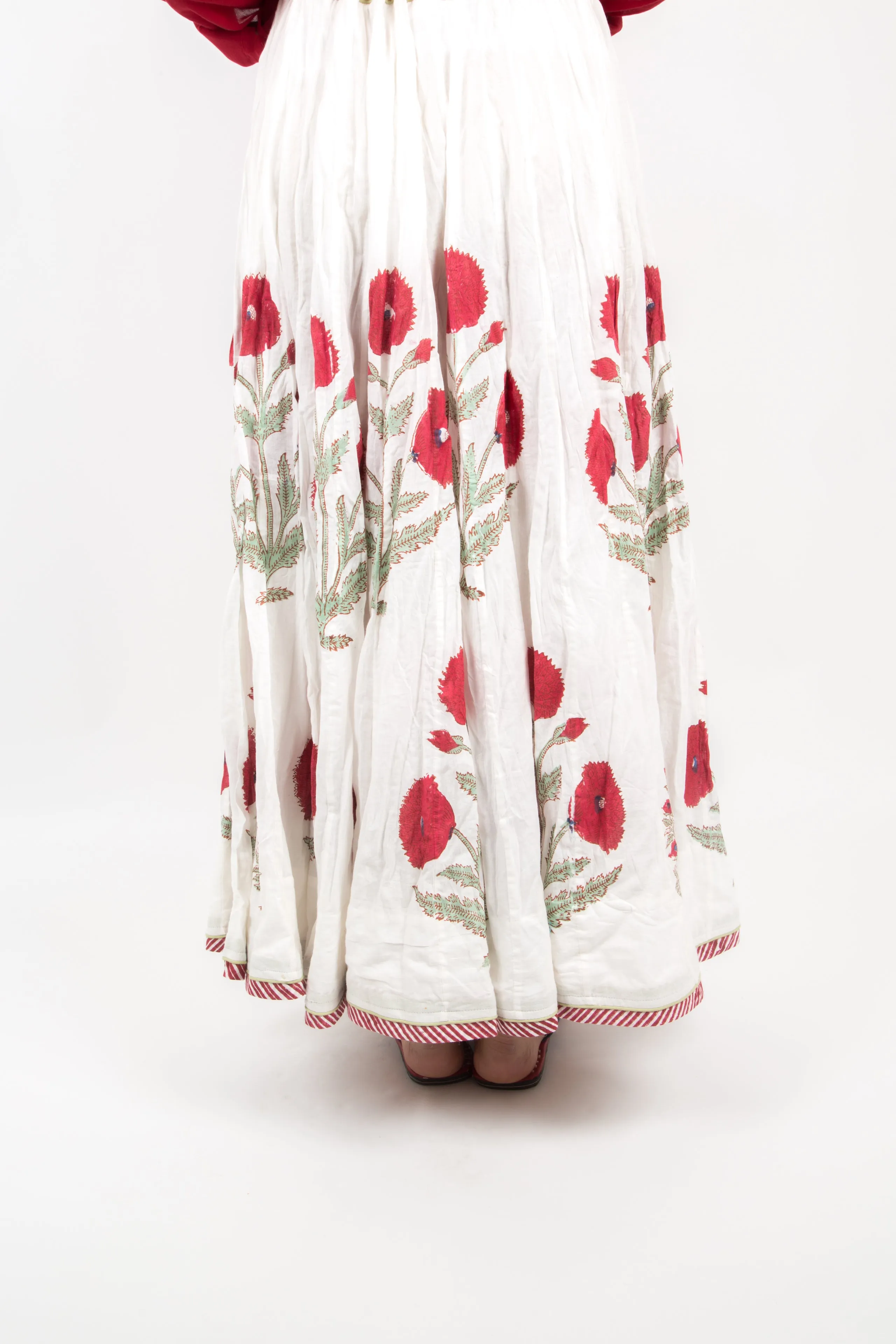 Swing Skirt-Red Poppy