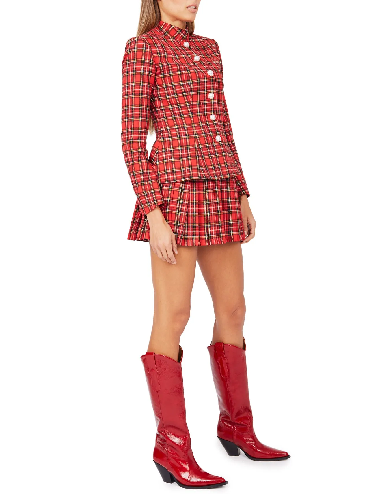 Tartan Red Skirt