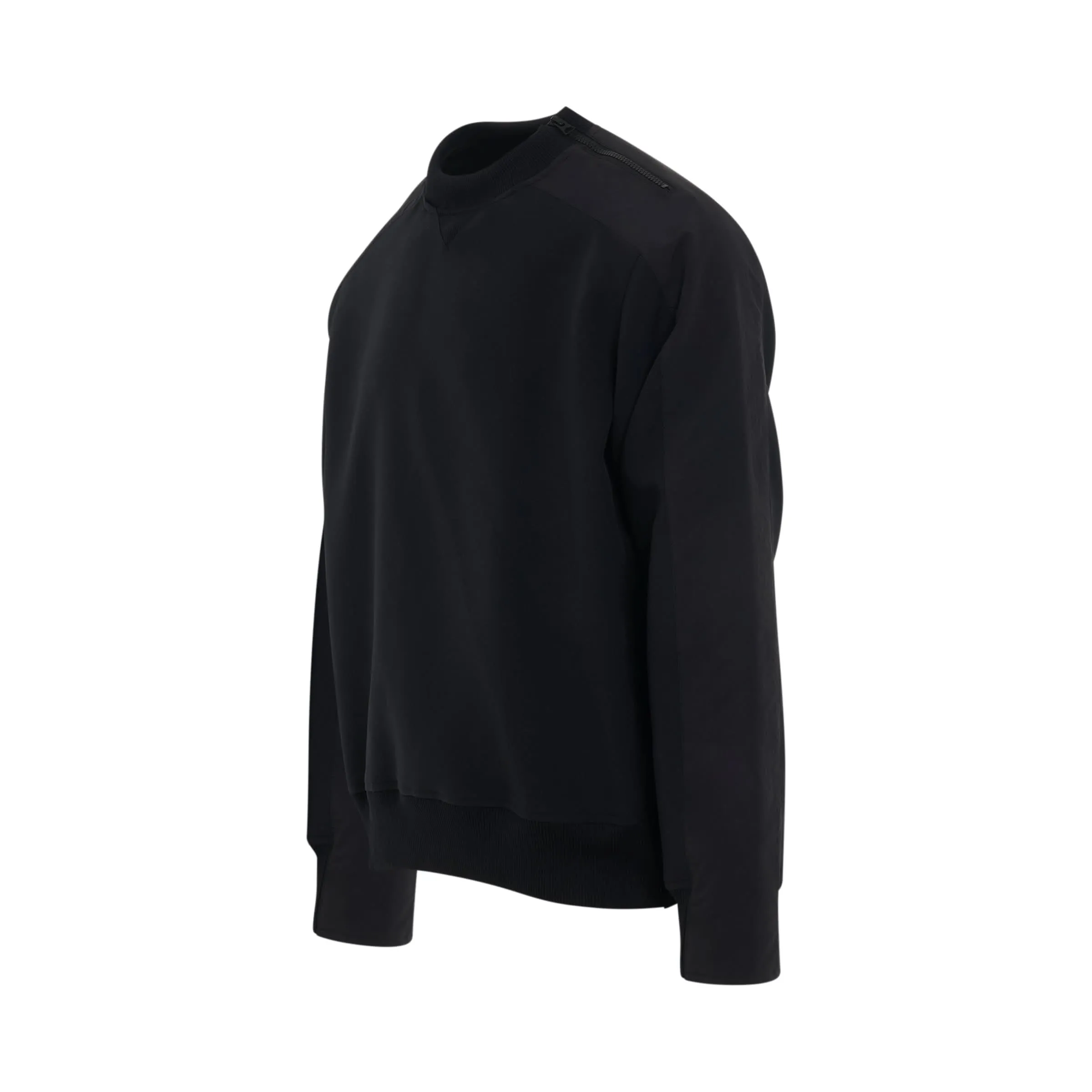 Technical Jersey Pullover in Black