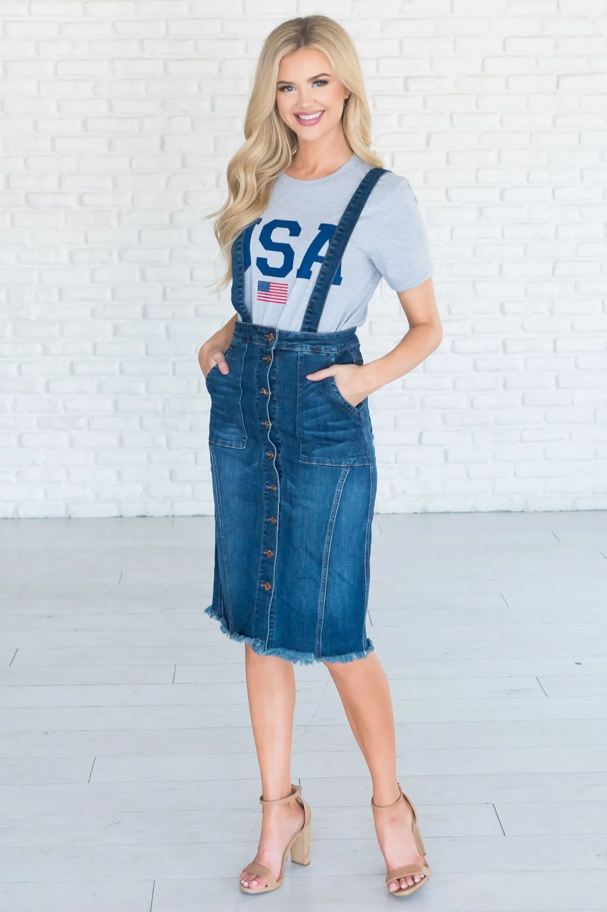 The Haidyn Denim Overall Dress