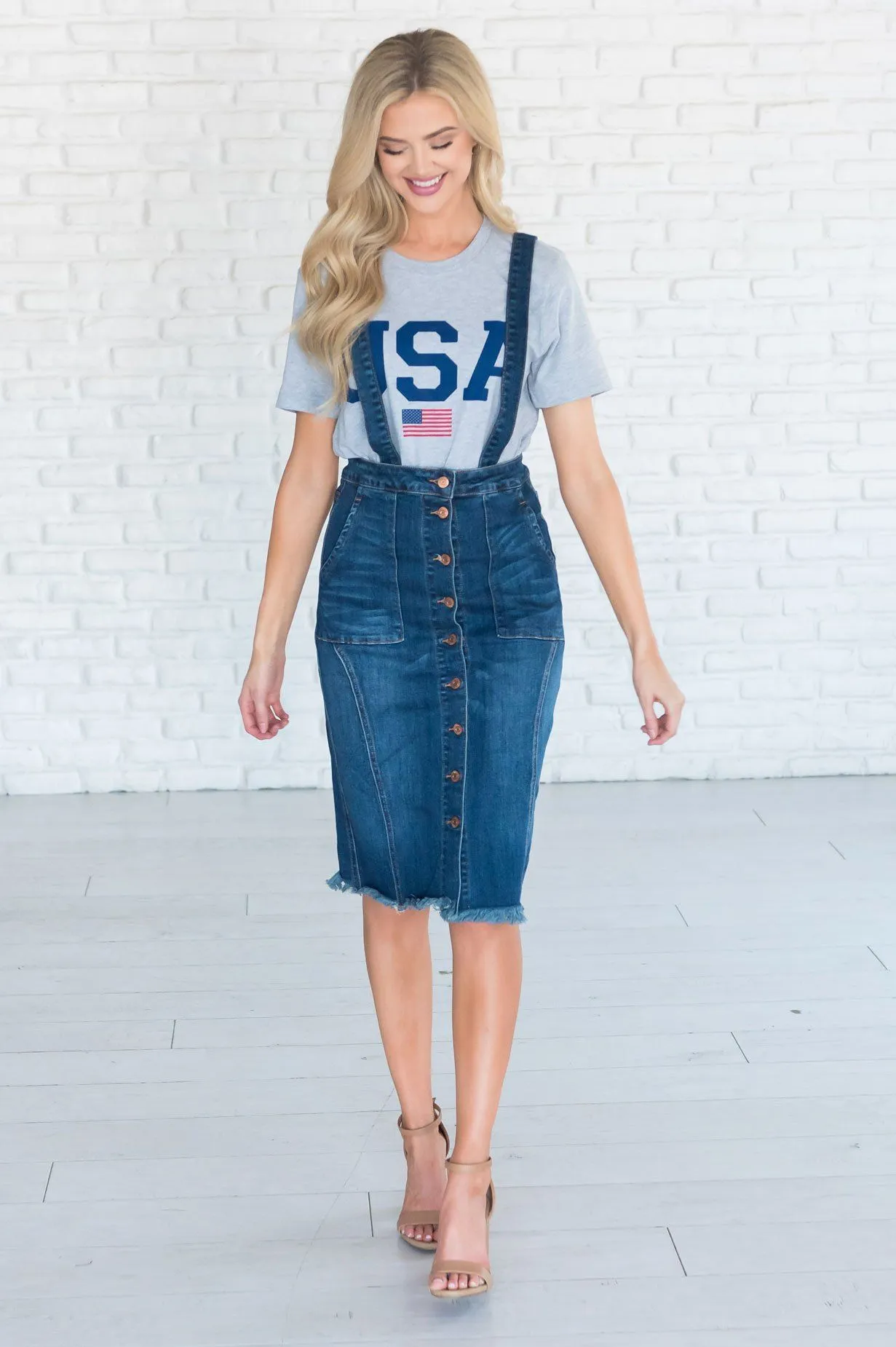 The Haidyn Denim Overall Dress