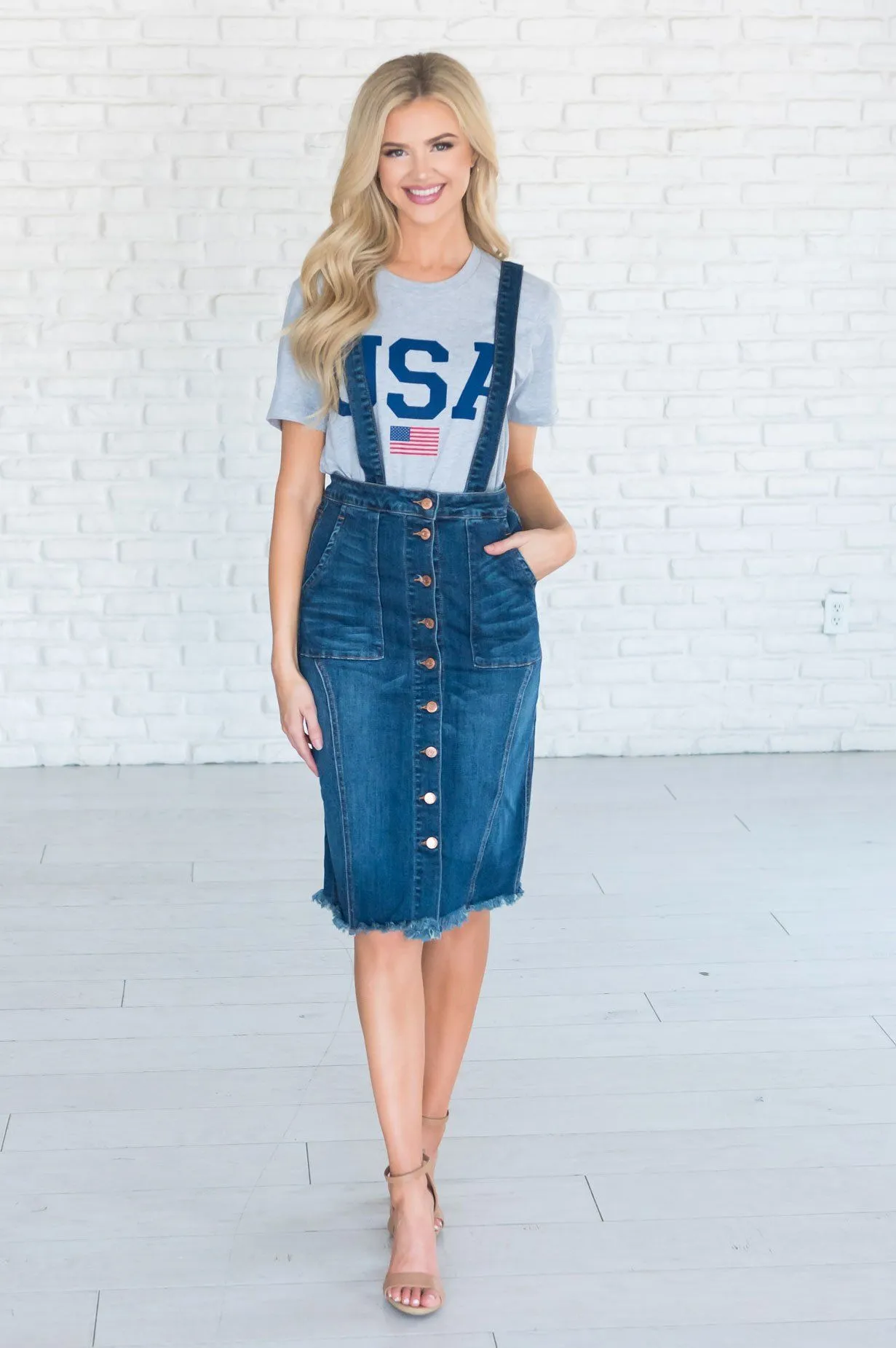 The Haidyn Denim Overall Dress