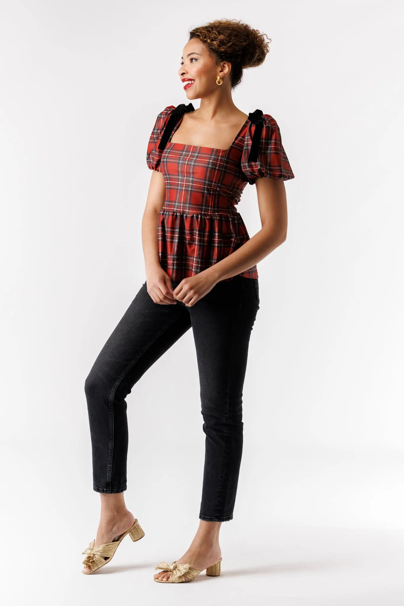 The Oliver Top - Merry Tartan