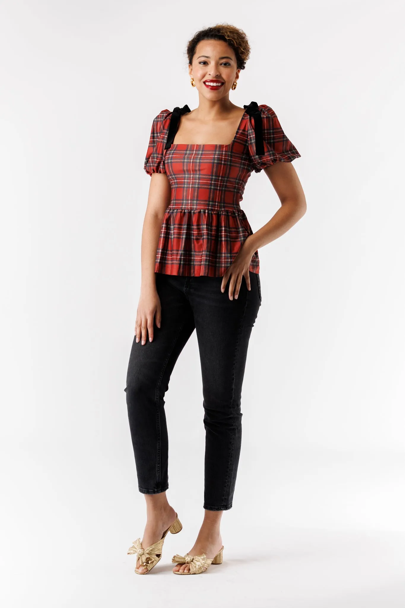 The Oliver Top - Merry Tartan