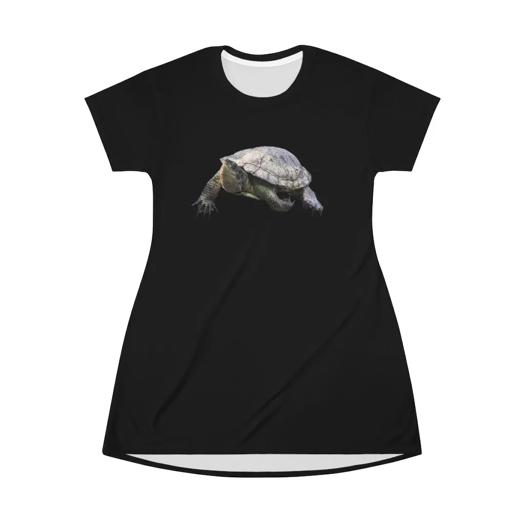 Turtle All Over Print T-Shirt Dress