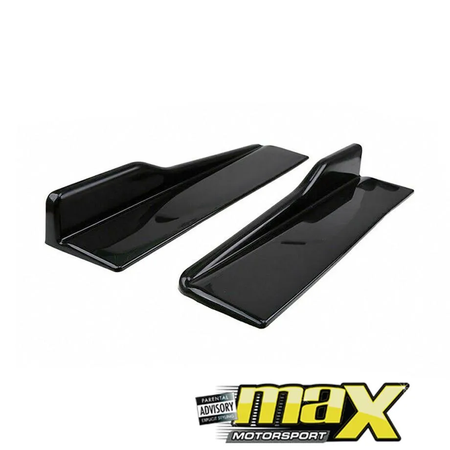 Universal Gloss Black Side Skirt Splitters / Extensions