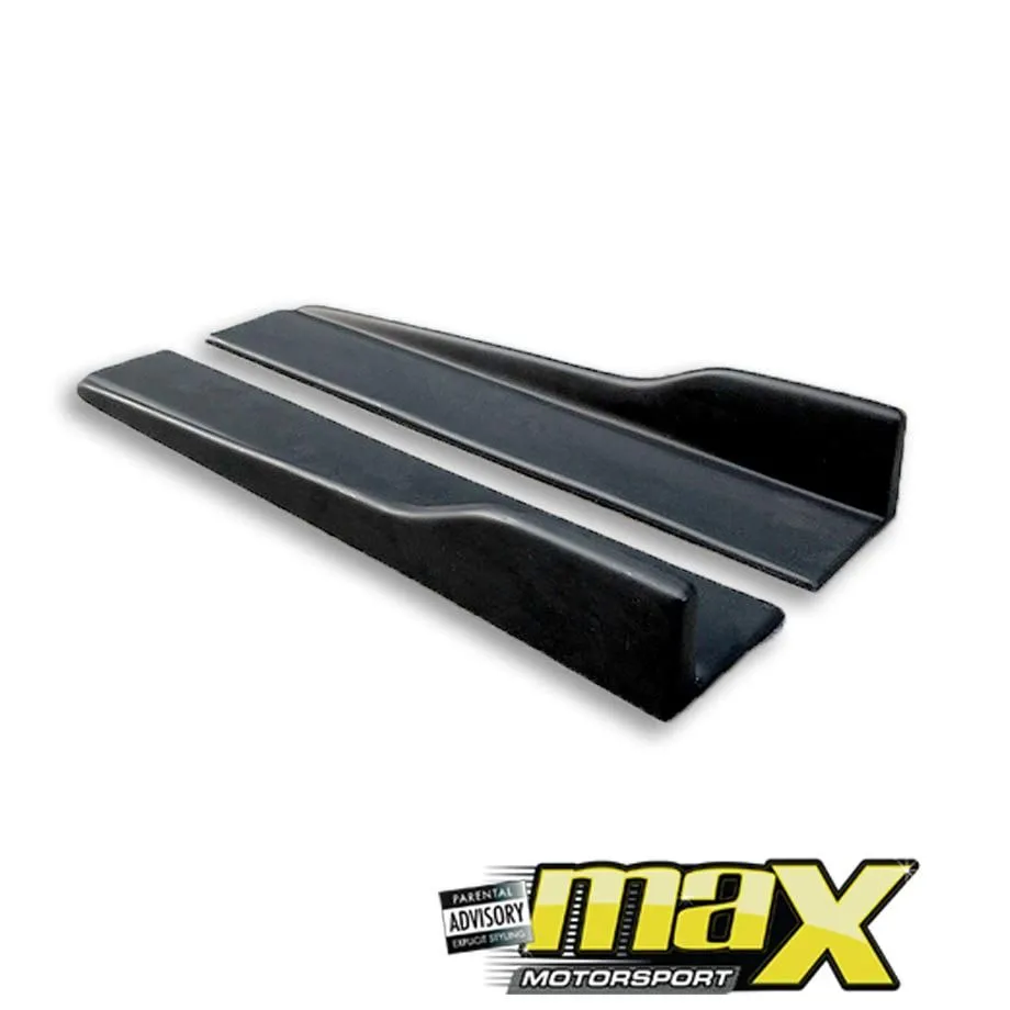 Universal Gloss Black Side Skirt Splitters / Extensions