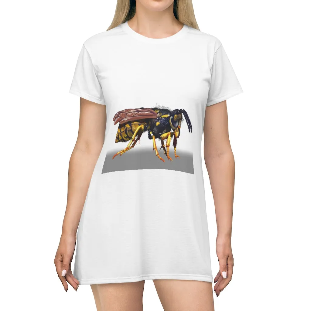 Wasp All Over Print T-Shirt Dress