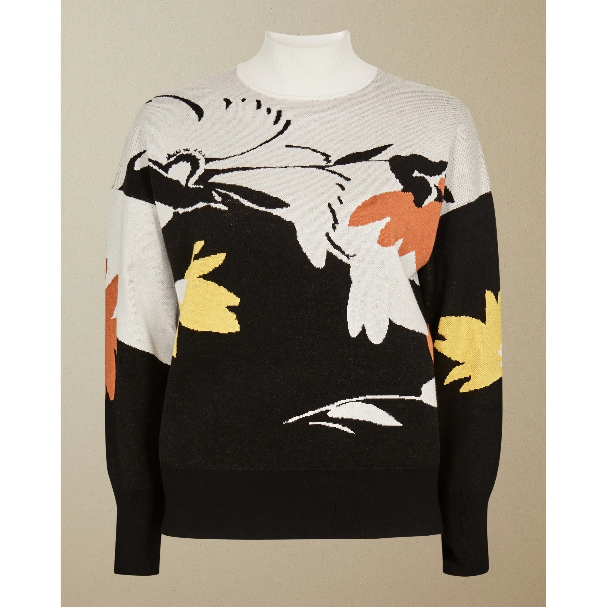 Women Msshel-Savanna Jaquard Jumper - Black